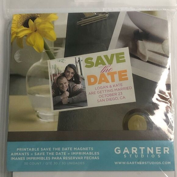 gartner studios save the date printable magnets wedding announcement 60 ct 2 pks - Picture 3 of 3